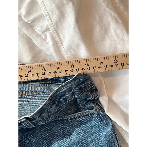 M Thick Straight Leg Work Blue Jeans Mens 36x28 - Picture 2 of 5